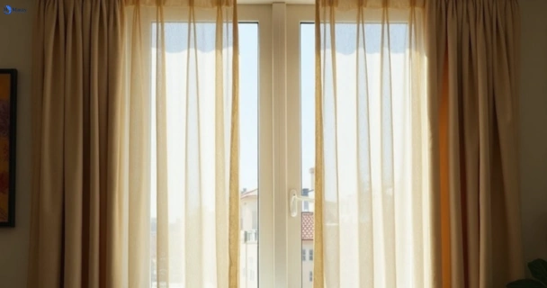 Dusty and dull curtains in narraweena-nsw before steam cleaning